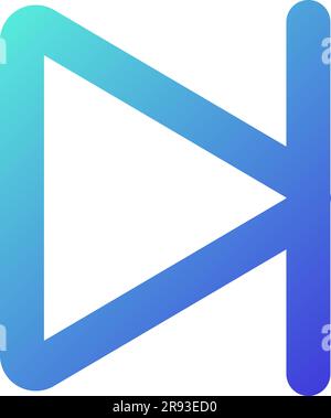 Skip to end pixel perfect gradient linear ui icon Stock Vector