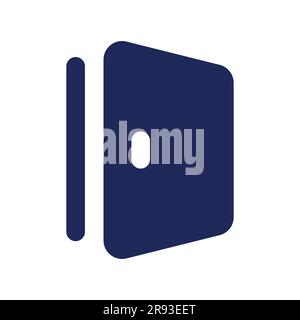 Door black glyph ui icon Stock Vector