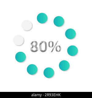 Circle gradient dot infographic chart design template Stock Vector