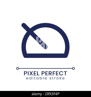 Slow down pixel perfect linear ui icon Stock Vector