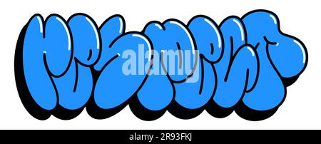 multicolored background, graffiti letters, bright colored inscriptions in the style of graffiti street art Stock Vector