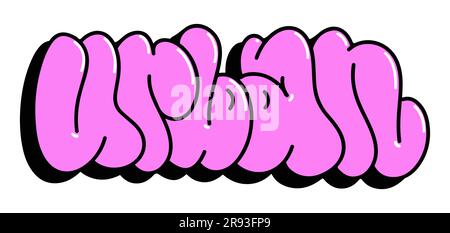 multicolored background, graffiti letters, bright colored inscriptions in the style of graffiti street art Stock Vector