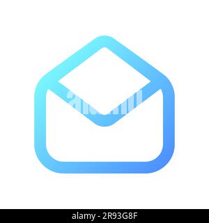 Read message pixel perfect gradient linear ui icon Stock Vector