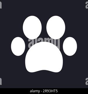 Pet friendly dark mode glyph ui icon Stock Vector