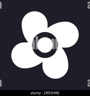 Fan dark mode glyph ui icon Stock Vector