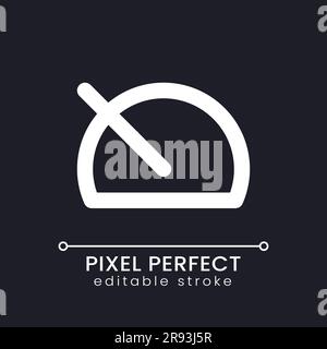 Slow down pixel perfect white linear ui icon for dark theme Stock Vector