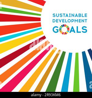 Sustainable Development Global Goals. Abstract Brochure design. Vector illustration. Global goals for good. Stock Vector