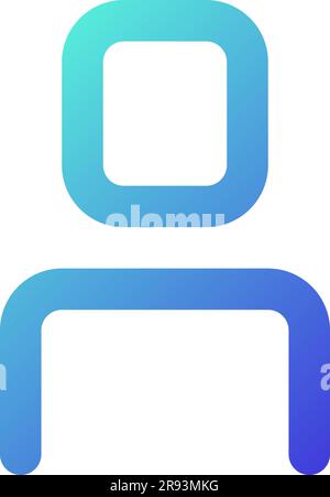 User pixel perfect gradient linear ui icon Stock Vector