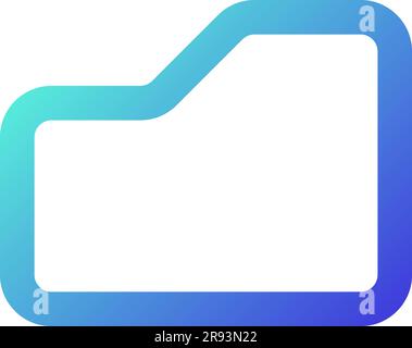 Folder pixel perfect gradient linear ui icon Stock Vector
