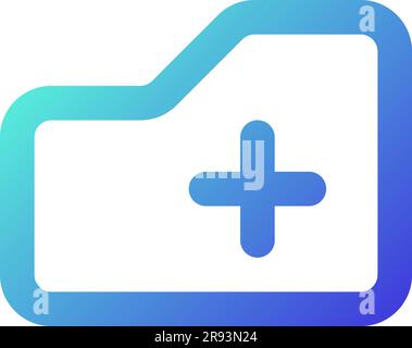 Add to folder pixel perfect gradient linear ui icon Stock Vector
