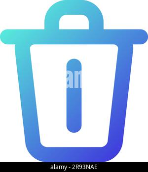 Delete pixel perfect gradient linear ui icon Stock Vector
