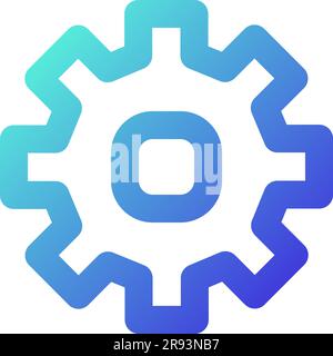 Settings pixel perfect gradient linear ui icon Stock Vector