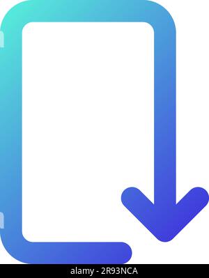 Reply pixel perfect gradient linear ui icon Stock Vector