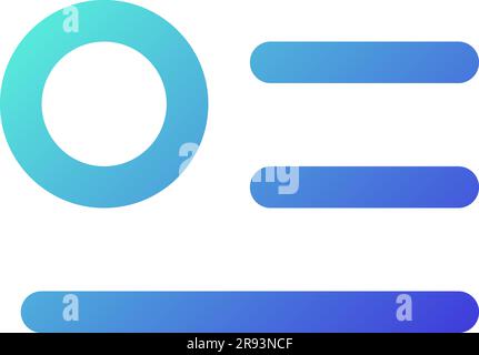 Menu notification pixel perfect gradient linear ui icon Stock Vector
