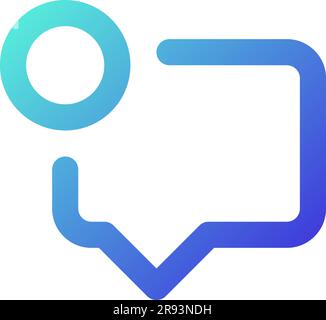 New message pixel perfect gradient linear ui icon Stock Vector