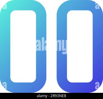 Pause pixel perfect gradient linear ui icon Stock Vector