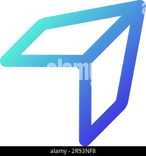 Share and repost pixel perfect gradient linear ui icon Stock Vector