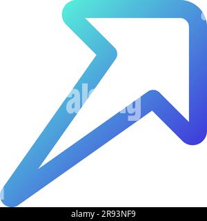 Send message pixel perfect gradient linear ui icon Stock Vector