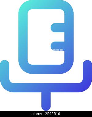 Microphone pixel perfect gradient linear ui icon Stock Vector