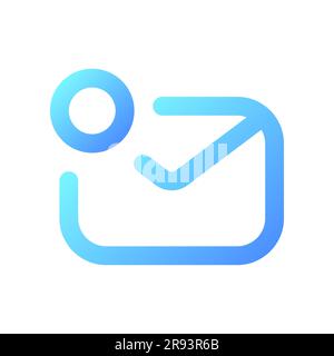Letter notification pixel perfect gradient linear ui icon Stock Vector