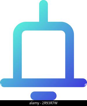 Notification pixel perfect gradient linear ui icon Stock Vector