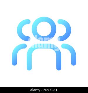 Online community pixel perfect gradient linear ui icon Stock Vector