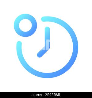 Reminder from time app pixel perfect gradient linear ui icon Stock Vector