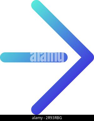 Move forward pixel perfect gradient linear ui icon Stock Vector