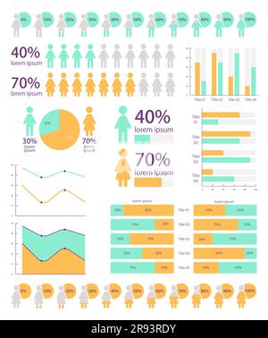 Population development study infographic chart design template set for ...
