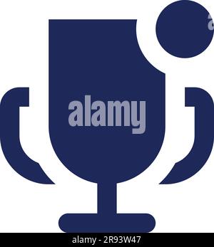 Notification about competition black glyph ui icon Stock Vector