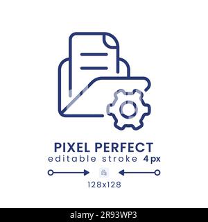 File and document manager linear desktop icon Stock Vector