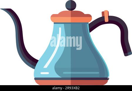 antique teapot design over white Stock Vector