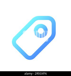 Tag pixel perfect gradient linear ui icon Stock Vector