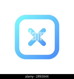 Close button pixel perfect gradient linear ui icon Stock Vector