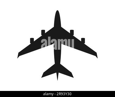 Airplane icon isolated on a white background. Logo silhouette design ...