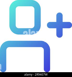 Add user pixel perfect gradient linear ui icon Stock Vector