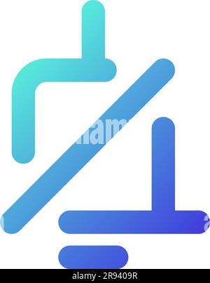 Mute notification sound pixel perfect gradient linear ui icon Stock Vector