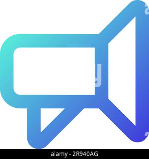 Bullhorn pixel perfect gradient linear ui icon Stock Vector