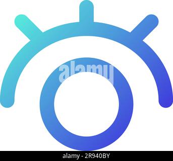 Eye pixel perfect gradient linear ui icon Stock Vector