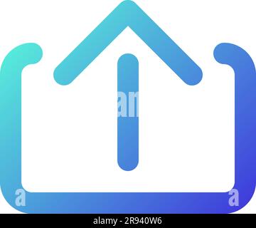 Upload pixel perfect gradient linear ui icon Stock Vector