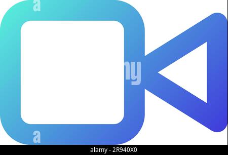 Video call pixel perfect gradient linear ui icon Stock Vector
