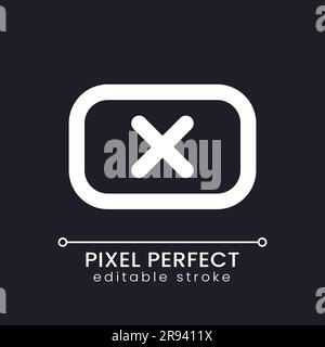 Remove background pixel perfect white linear ui icon for dark theme Stock Vector