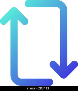Repeat pixel perfect gradient linear ui icon Stock Vector