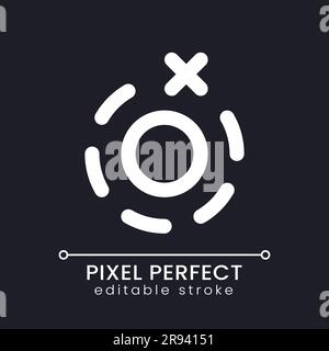Remove breathe animation pixel perfect white linear ui icon for dark theme Stock Vector