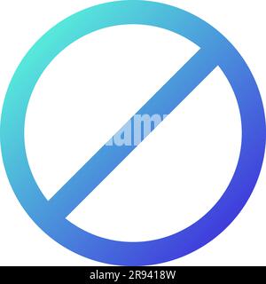 Stop sign pixel perfect gradient linear ui icon Stock Vector