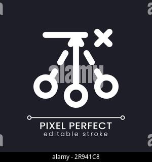 Remove pendulum effect pixel perfect white linear ui icon for dark theme Stock Vector