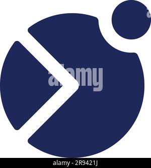 Notification from analytic app black glyph ui icon Stock Vector