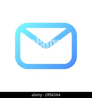 Unread message pixel perfect gradient linear ui icon Stock Vector