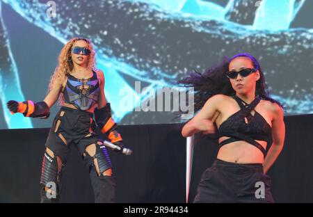 Tinashe in concert at the Hippodrome of Milan on the occasion of the I Days festival 2023 Stock Photo