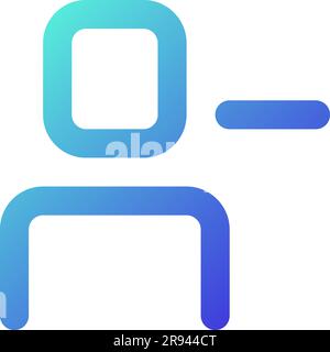 Remove user pixel perfect gradient linear ui icon Stock Vector